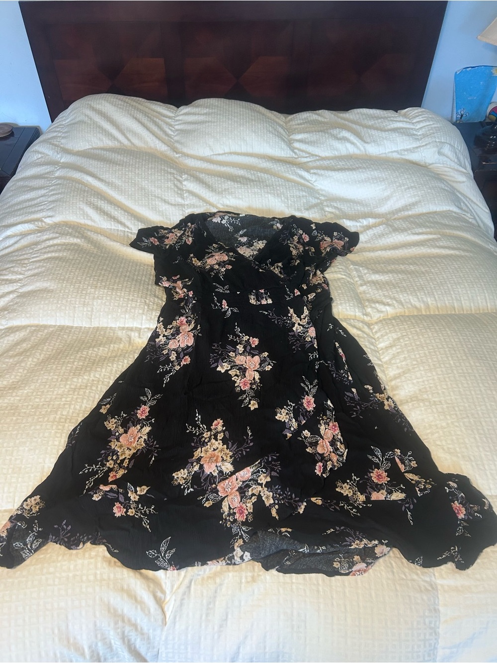American Rag' Black Floral Dress - Casual A-Line